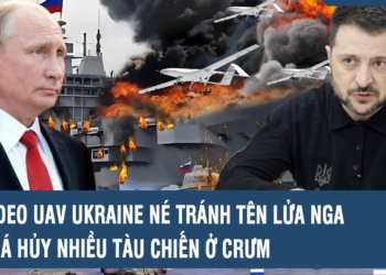 Video UAV Ukraine né tránh tên lửa Nga, phá hủy nhiều tàu chiến ở Crưm